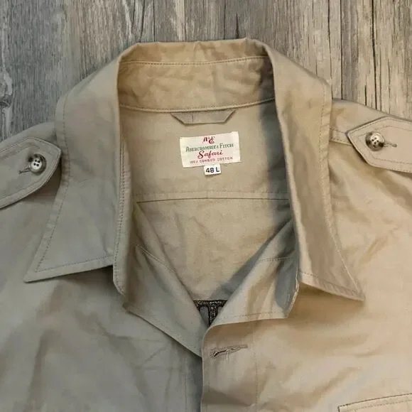 Vintage 60s Abercrombie & Fitch Safari Jacket Size 48L